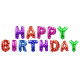 Фольговані літери кольорові HAPPY BIRTHDAY, 40 см