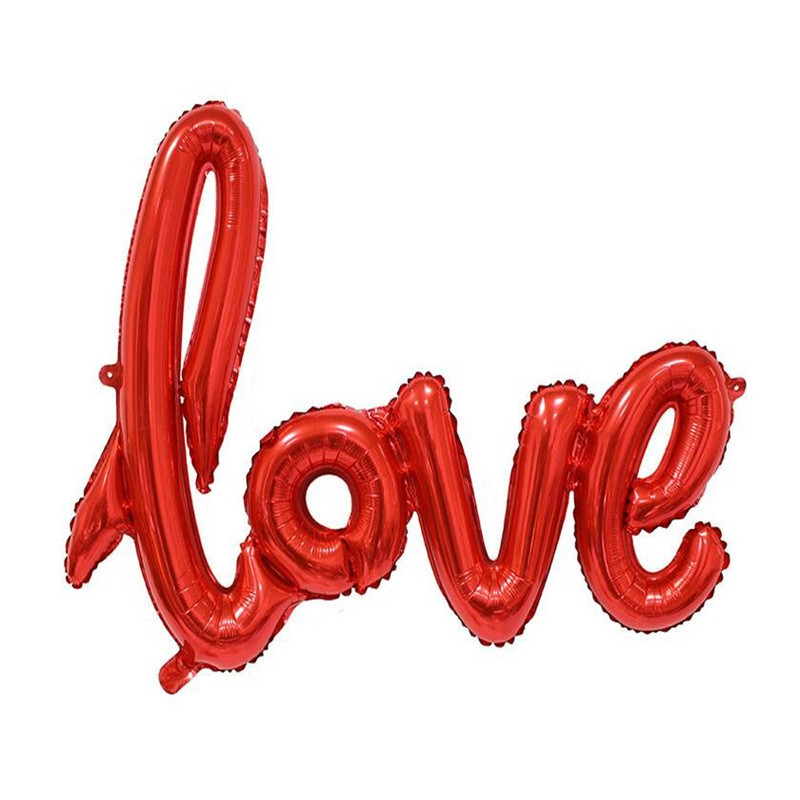 Фольгована кулька LOVE червона (1 метр) в упаковці