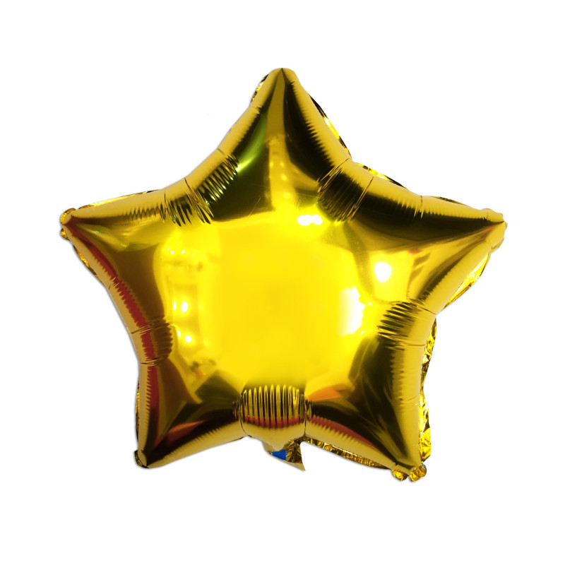 Кулька фольгована "золота Зірка" діаметр 18" (45см.), Киай