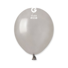 Повітряні кулі срібло металік 5" (13 см) Gemar