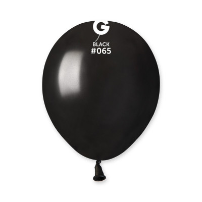 Воздушные шары черный металлик 5" (13 см) Gemar