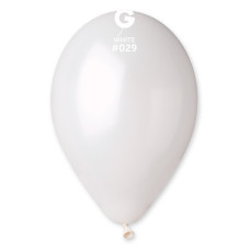 Повітряні кулі металік білий 11" (28 см) Gemar