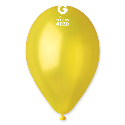 Воздушный шар металлик желтый 10" (25 см) Gemar