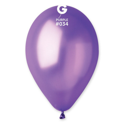 Воздушные шары металлик фиолетовый 10" (25 см) Gemar