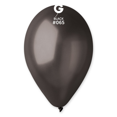 Латексные шары металлик черный 10" (25 см) Gemar