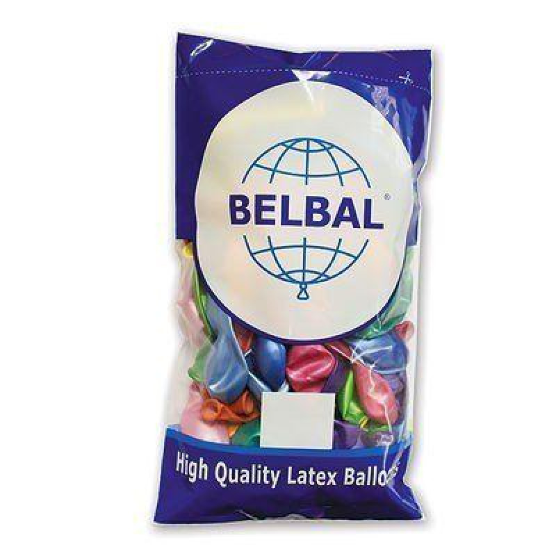 Воздушные шары 12" (30 см) металлик ассорти 50 шт Belbal (Бельгия)