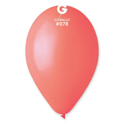 Воздушные шары пастель коралловый 10" (25 см) Gemar