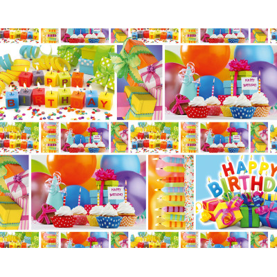 Подарочная бумага для упаковки  " Happy Birthday ", 5 шт/уп
