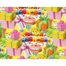 Подарунковий папір для пакування "Happy Birthday", 5 шт./пач.