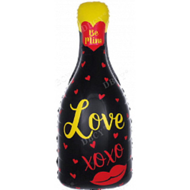 Фольгована куля пляшка шампанського Love 82х38 см (Китай) в упаковці