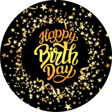 Тарілки паперові дитячі одноразові "Happy Birthday зірки" 18 см 10 шт./пач.