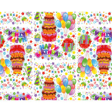 Подарунковий папір для пакування "Happy Birthday", 5 шт./пач.