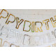 Паперова гірлянда Happy Birthday порожниста золото, 2,5 метра