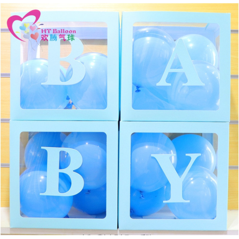 Декор для повітряних куль (блакитні кубики) BABY