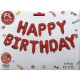 Фольговані літери червоні HAPPY BIRTHDAY, 40 см