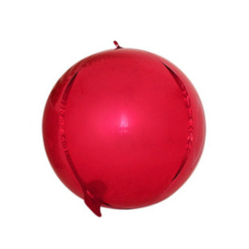 Шар фольгированный сфера 3D красный 10" (Китай)