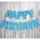 Фольговані літери блакитні HAPPY BIRTHDAY, 40 см