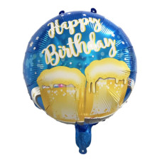 Фольгована куля Happy Bithday "Пивні кухлі" (Китай)