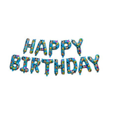 Фольговані літери Мікі Маус HAPPY BIRTHDAY, 40 см (наша паковання)