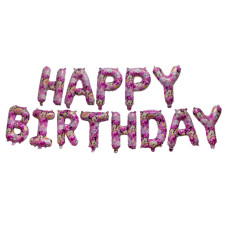 Фольговані літери Мінні Маус HAPPY BIRTHDAY, 40 см (наше паковання)