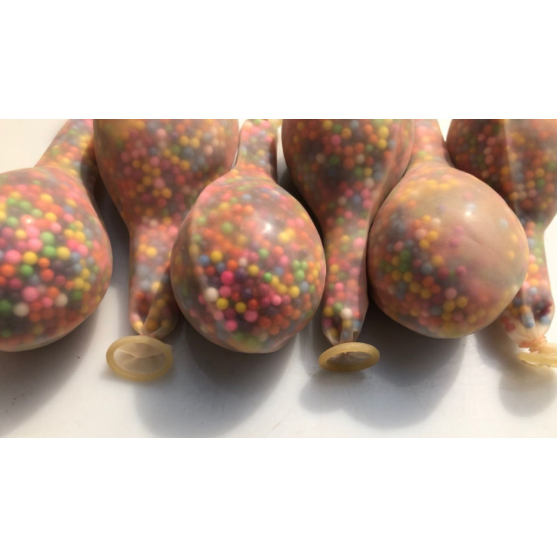 Повітряна куля 12" з пінопластовими кульками (Китай), 1 штука