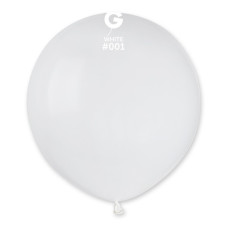 Повітряна куля пастель біла 19" (48 см) Gemar