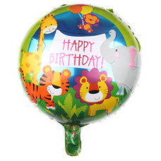 Фольгована куля Happy Birthday тваринки (Китай)