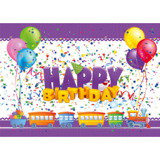 Пакет для подарунка великий горизонтальний "Happy Birthday" 36х22 см