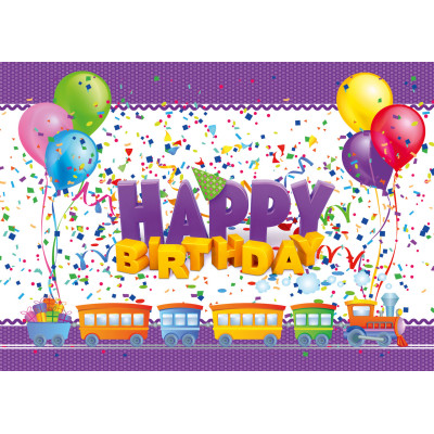 Пакет для подарунка великий горизонтальний "Happy Birthday" 36х22 см
