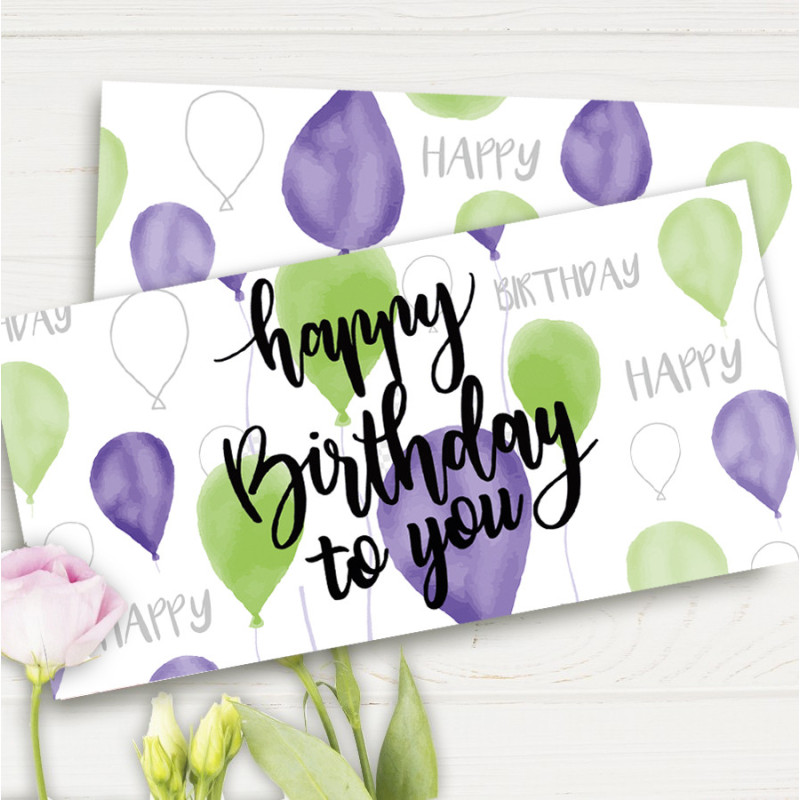 Конверт для грошей "Happy Birthday to you"