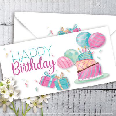 Конверт для грошей "Happy Birthday"