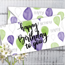 Конверт для грошей "Happy Birthday to you"
