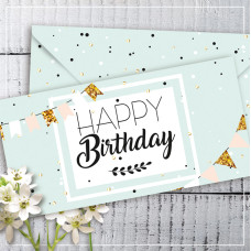 Конверт для грошей "Happy Birthday"
