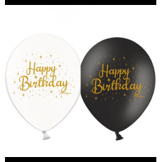 Повітряні кулі "Happy Birthday золото", 25 шт./уп ТМ Sharoff