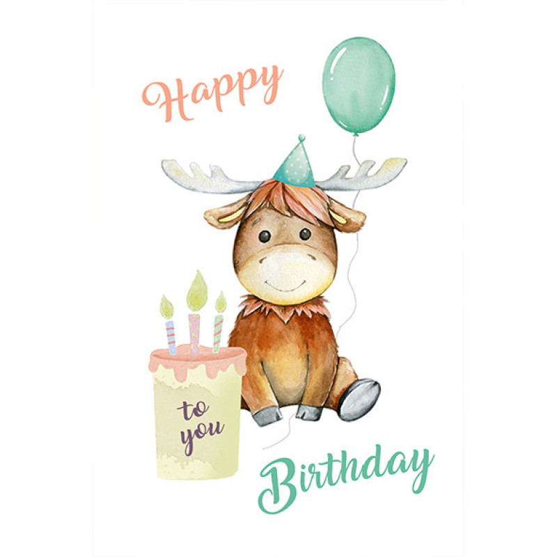 Поздовлива листівка Happy Birthday to you
