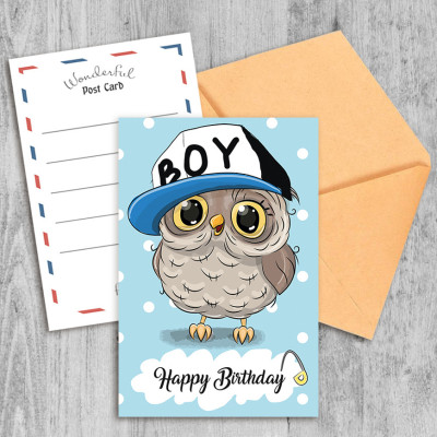Поздоблива листівка Happy Birthday Boy