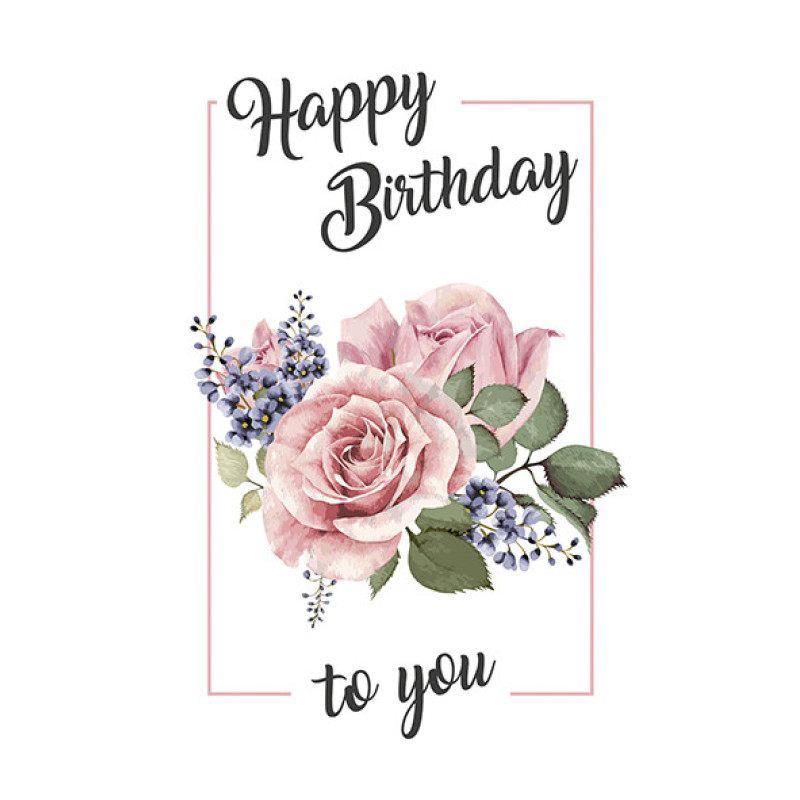 Поздовлива листівка Happy Birthday