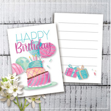 Міні листівки "Happy Birthday" (10 штук)