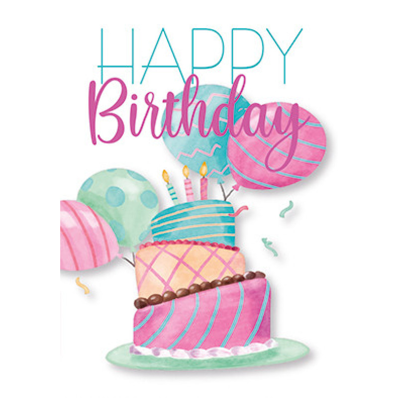 Мини открытки "Happy Birthday" (10 штук)