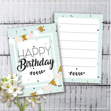 Міні листівки "Happy Birthday" (10 штук)
