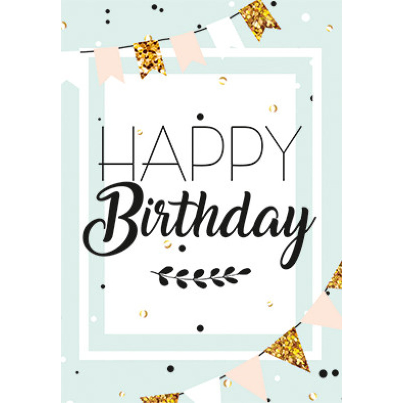 Міні листівки "Happy Birthday" (10 штук)