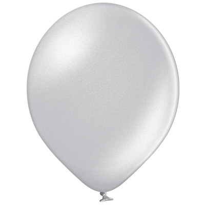Повітряні кулі 12" (30 см) металік срібний 50 шт Belbal (Бельгія)