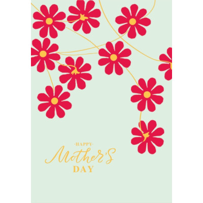 Открытка с тиснением "Happy Mother's day" 10,5х15 см