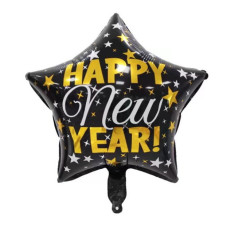Куля фольгована зірка Happy New Year (Китай)