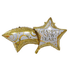 Куля комета Happy New Year 105х52 см (Китай) в упаковці