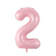 Фольгована куля цифра 2 рожева (sugar pink), у пакованні 30" (76 см)