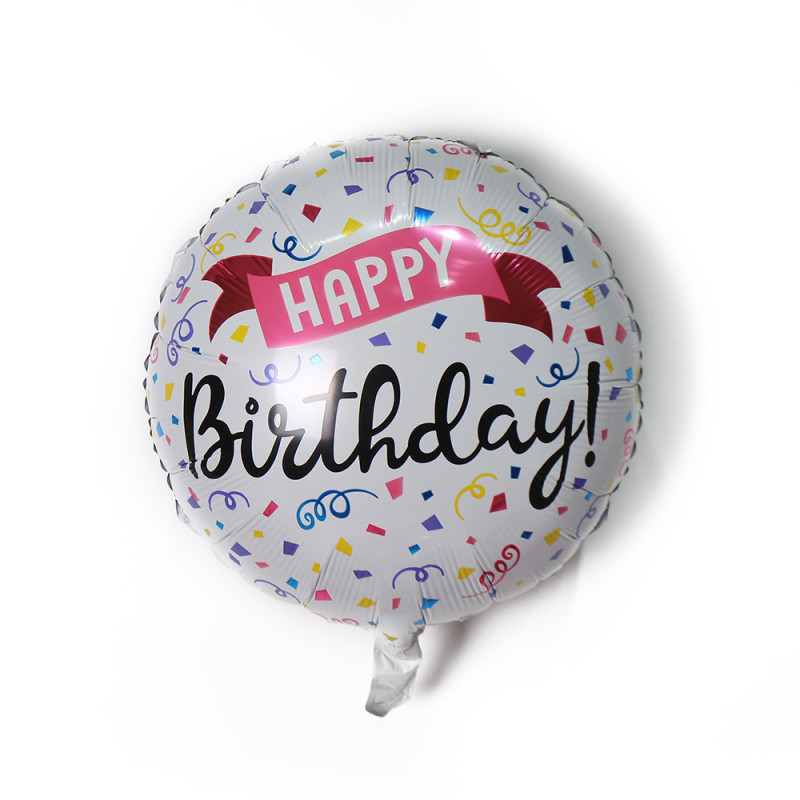 Фольгована куля Happy Birthday конфеті (Китай)