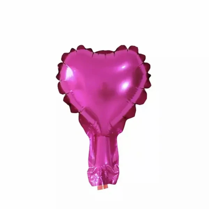 Куля фольгована серце малинове, 5" (12 см), Китай