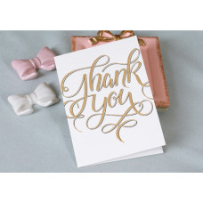 Міні листівка  з тисненням "Thank you" 9х12,5 см