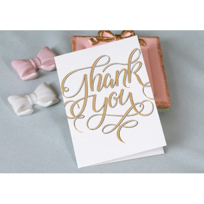 Міні листівка  з тисненням "Thank you" 9х12,5 см